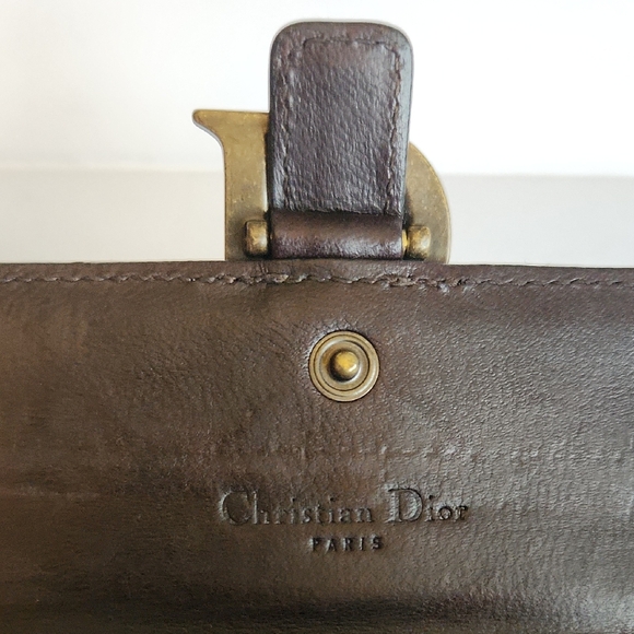Dior Brown Carnage Quilted Wallet with Bronze Colored Accents - Picture 15 of 16